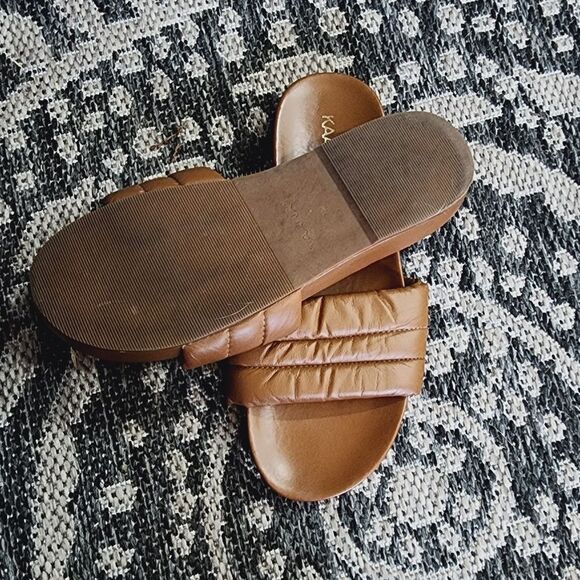 KAANAS Women's Coffee Timor Chunky Cushioned Slide Sandal size 9 - Picture 2 of 3